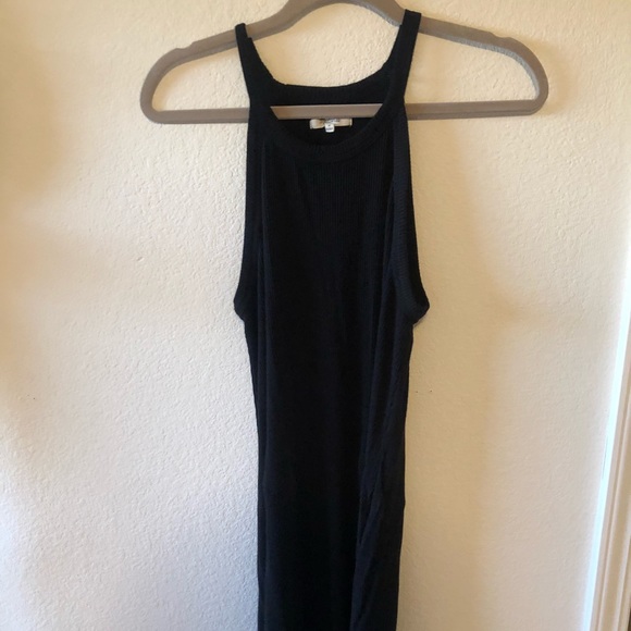 madewell ribbed tank dress Organic Cotton Ribbed Button-Down Tank Midi Dress